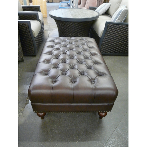 1513 - New Allington Footstool brown Leather: 5151Ls, Original RRP £499.99 + vat (4129-17)   * This lot is ... 