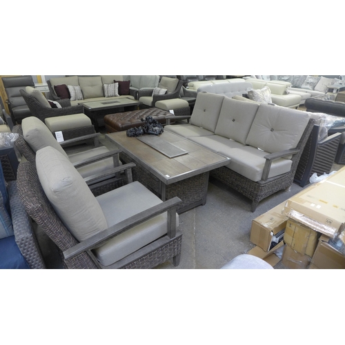 1553 - Agio Brentwood Fire Deep Seating Set,  Original RRP £2416.66 + vat  (4127-16)  Missing cover * This ... 