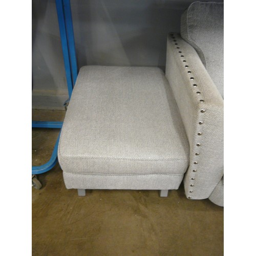 1416 - A Coco three seater, loveseat and footstool