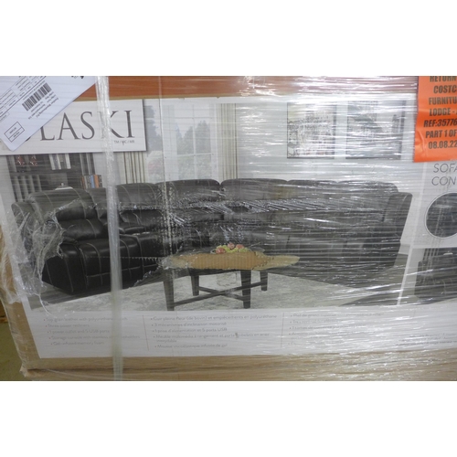 1580 - Dunhill Leather Sofa Grey power Reclining Motion, Original RRP £2249.99 + vat (4129-21)   * This lot... 