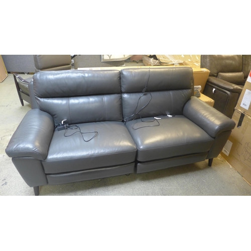 1598 - Grace Grey Leather 2.5 St power Recliner , Original RRP £958.33 + vat (4129-22)   * This lot is subj... 