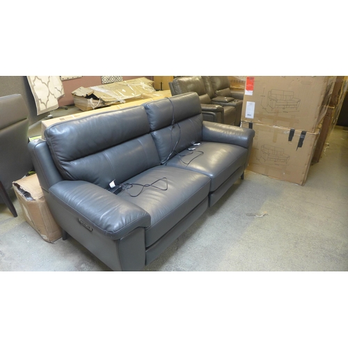 1598 - Grace Grey Leather 2.5 St power Recliner , Original RRP £958.33 + vat (4129-22)   * This lot is subj... 