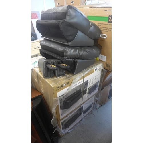 1600 - Grace Grey Leather 2 Seat power Recliner , Original RRP £833.33 + vat (4129-13)   * This lot is subj... 