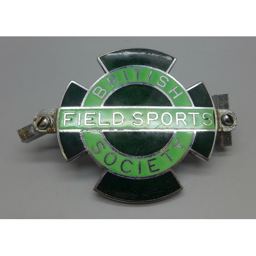 639 - A British Field Sports Society car badge