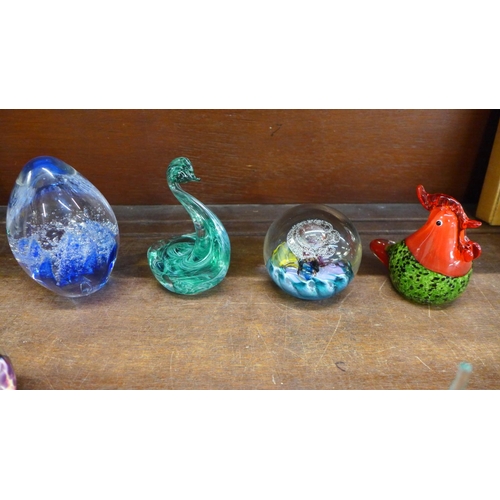 652 - Seven glass paperweights including two Selkirk, Tiger Lily and Celebration