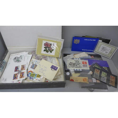 653 - Stamps - Box file of GB stamps, covers, etc.