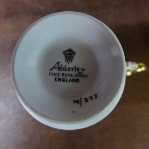 685 - An Adderley bone china tea set, one cup a/f