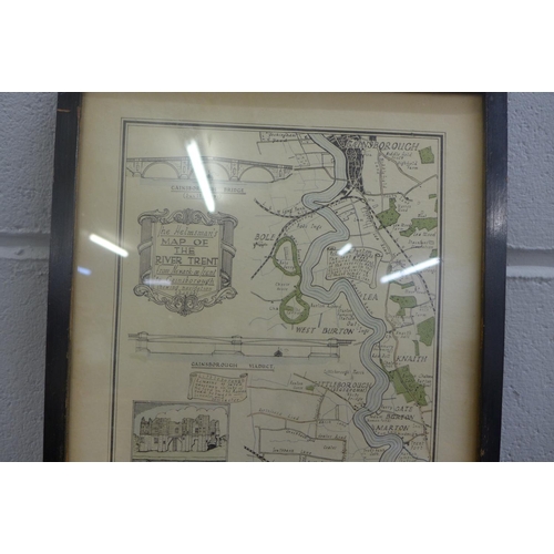 753 - The Helmsman's Map of The River Trent from Newark on Trent to Gainsborough showing navigation channe... 