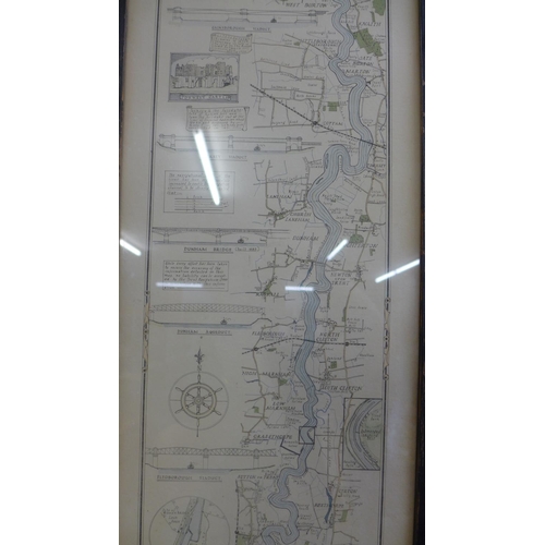 753 - The Helmsman's Map of The River Trent from Newark on Trent to Gainsborough showing navigation channe... 