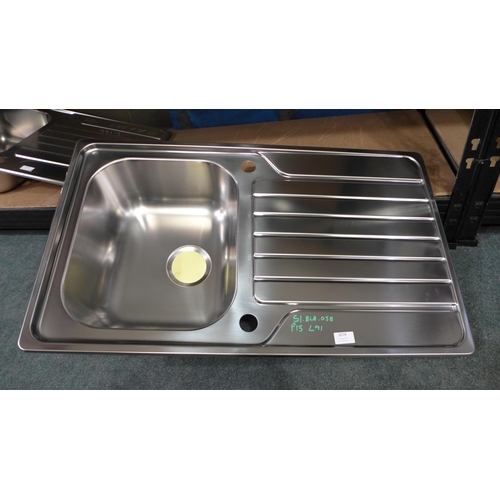 3051 - Blanco Dinas Stainless Steel Reversible Sink with Drainer model no:- BL453634 * This lot is subject ... 