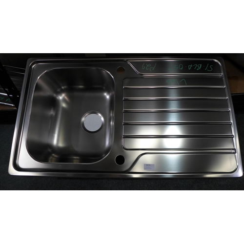 3052 - Blanco Dinas Stainless Steel Reversible Sink with Drainer model no:- BL454436 * This lot is subject ... 