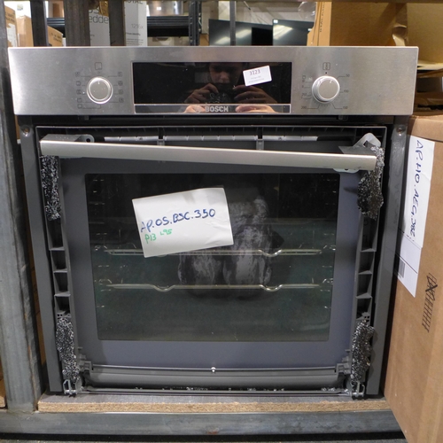 3225 - Bosch Series 4 Stainless Steel Single Oven (H595xW594xD548) (Damaged Glass), model no:- HBS534BS0B, ... 