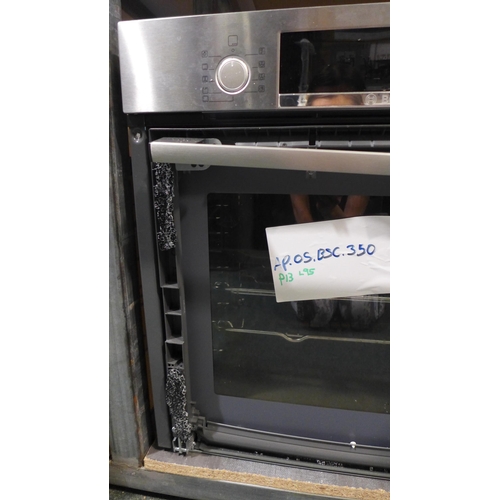 3225 - Bosch Series 4 Stainless Steel Single Oven (H595xW594xD548) (Damaged Glass), model no:- HBS534BS0B, ... 