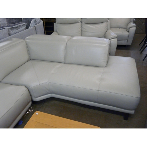 1302 - Cream Corner Leather 2 piece Sectional sofa Original RRP £2083.33 + vat   ( 4125-11)    * This lot i... 