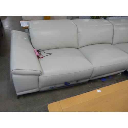 1302 - Cream Corner Leather 2 piece Sectional sofa Original RRP £2083.33 + vat   ( 4125-11)    * This lot i... 