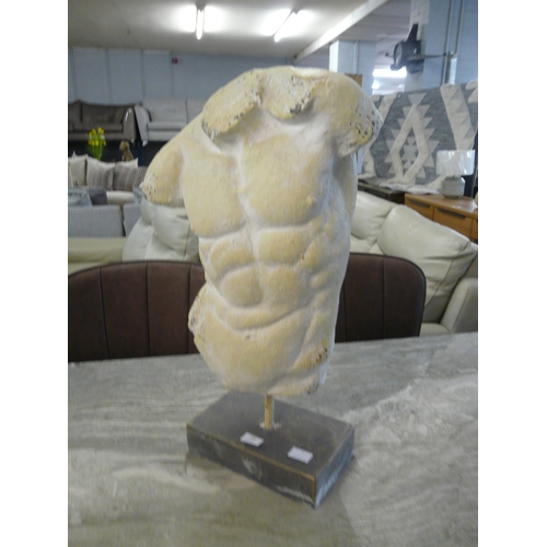 1308 - A white ornamental male torso