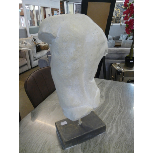 1308 - A white ornamental male torso