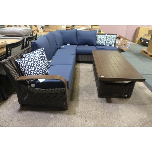 3038 - Pacific Casual Belhaven  6 Seater  Sectional Sofa And Coffee Table (2 Cushions missing)  ,  Original... 