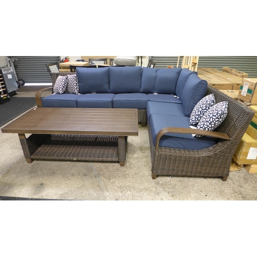 3038 - Pacific Casual Belhaven  6 Seater  Sectional Sofa And Coffee Table (2 Cushions missing)  ,  Original... 