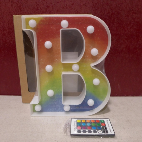 3066 - Nine illuminating rainbow letters with remotes - 4 x 