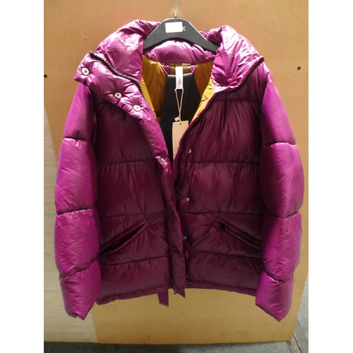 3215 - MNG ladies purple quilted water repellent coat (Size UK S)