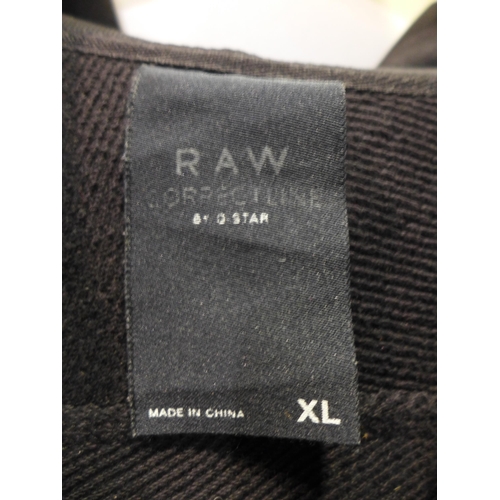 3218 - Men's G-Star Raw black zip up hoodie (Size XL)