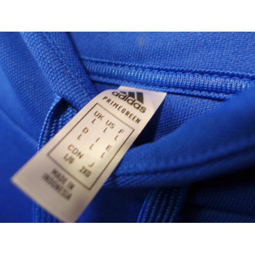 3287 - Men's blue Adidas hooded track top - size L * This lot is subject to VAT