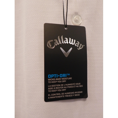 3291 - Men's white Callaway polo t-shirt - size M * This lot is subject to VAT