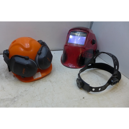 2037 - Stihl site helmet and Proline self darkening welder's mask