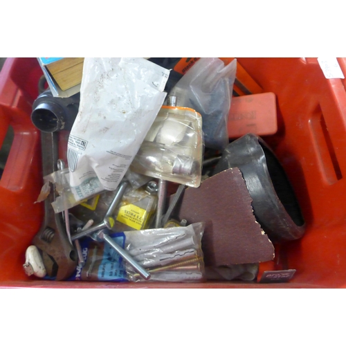 2096 - 2 Red box's of assorted joinery tools