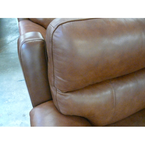 1495 - Grace cognac Leather 2 Str Recliner, Original RRP £833.33 + vat (4129-14)   * This lot is subject to... 