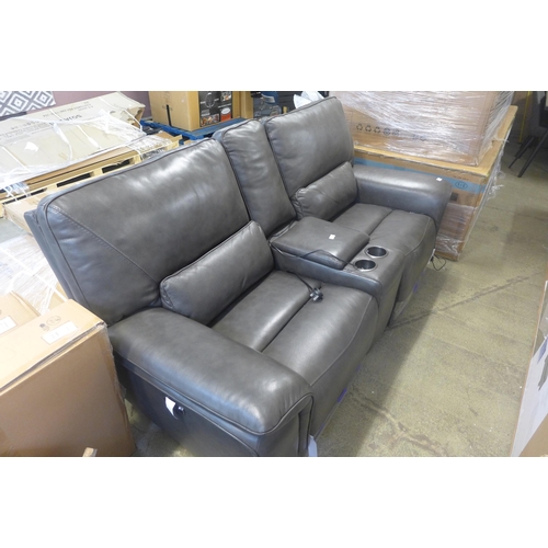 1462 - Maxwell 2 Seater Grey  Recliner Leather, Original RRP £1166.66 + vat  (4130-1)  * This lot is subjec... 