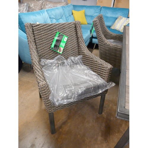 1450 - Agio Portland 5pc Woven  Dining Set (4128-18)   * This lot is subject to vat - missing some bolts