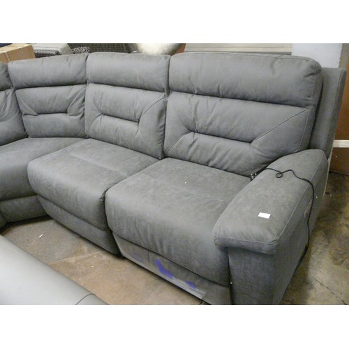 1475 - Justin Grey Fabric  Reclining Sectional Sofa , Original RRP £1833.33 + Vat (4128-2)   * This lot is ... 