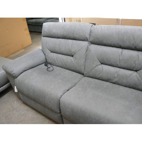 1475 - Justin Grey Fabric  Reclining Sectional Sofa , Original RRP £1833.33 + Vat (4128-2)   * This lot is ... 