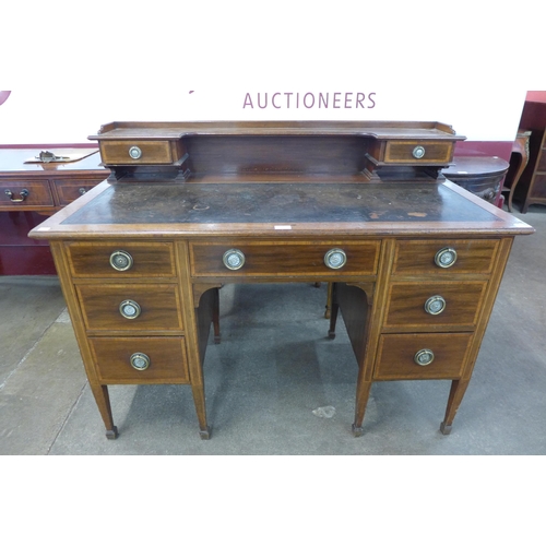 122 - An Edward VII inlaid mahogany desk