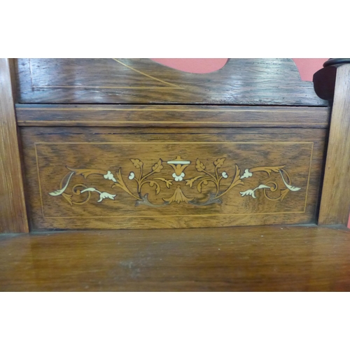 18 - An Edward VII inlaid rosewood mirrorback sideboard