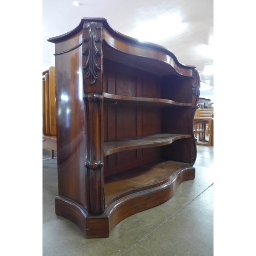 33 - A Victorian rosewood open bookcase