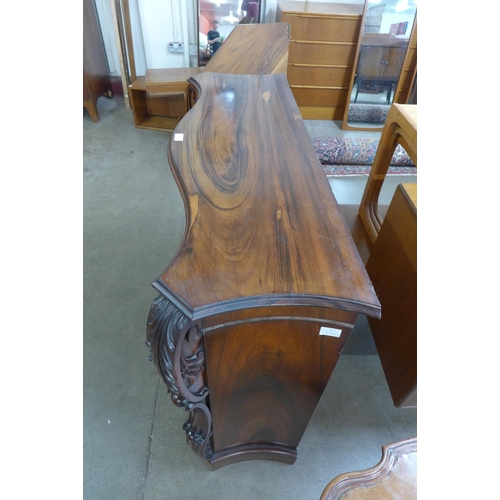 33 - A Victorian rosewood open bookcase