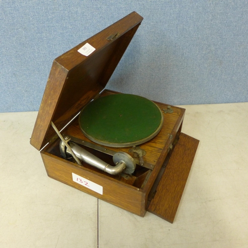 383 - A HMV Chaz Foulds Ltd gramophone in wooden case