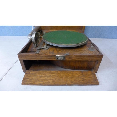 383 - A HMV Chaz Foulds Ltd gramophone in wooden case