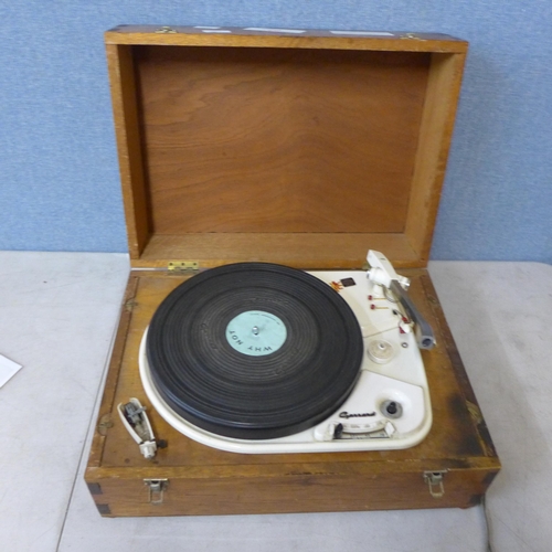 387 - A Garrard Model 4HF record player in wooden case