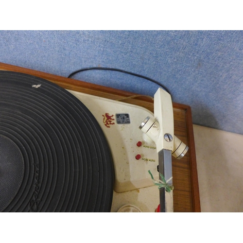 388 - A Garrard Model 4HF record player on wooden base