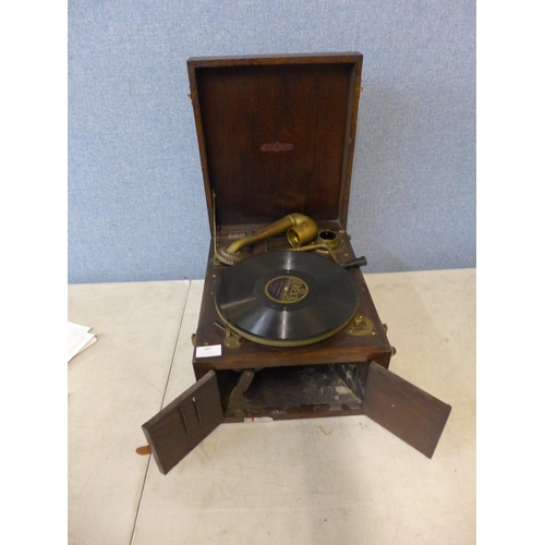 393 - A Cliftophone gramophone in wooden case