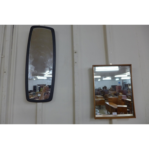 43 - Three teak framed mirrors and one other