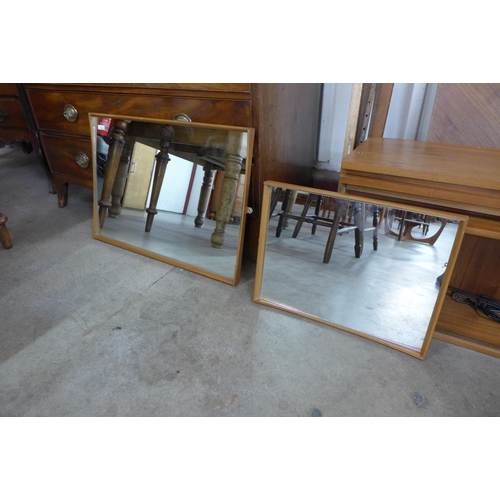 43 - Three teak framed mirrors and one other