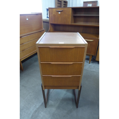 63 - A small Danish chest of drawers on stand