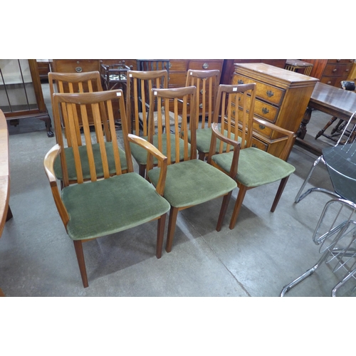 95 - A set of six G-Plan Fresco teak dining chairs