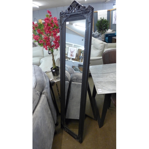 1306 - A black framed cheval mirror