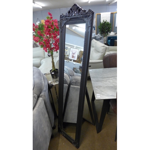 1306 - A black framed cheval mirror